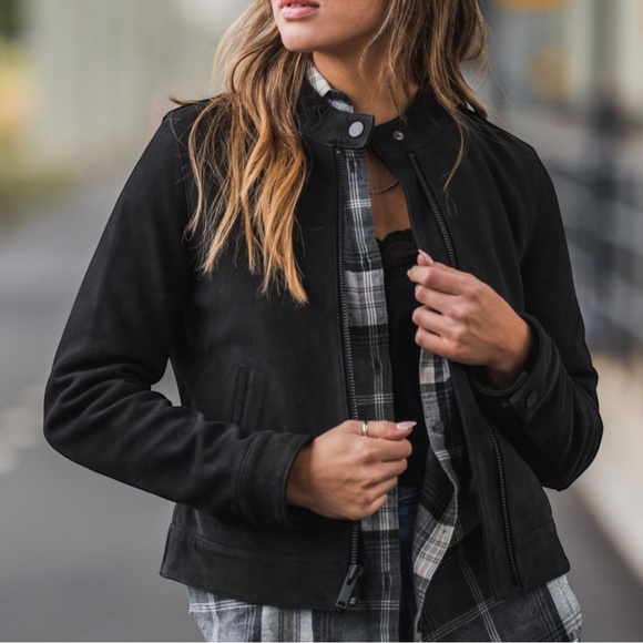 Thursday Boot Company Jackets & Blazers - NWT Thursday Boot Company Women's Matte Black Lamb Leather Racer Jacket Medium